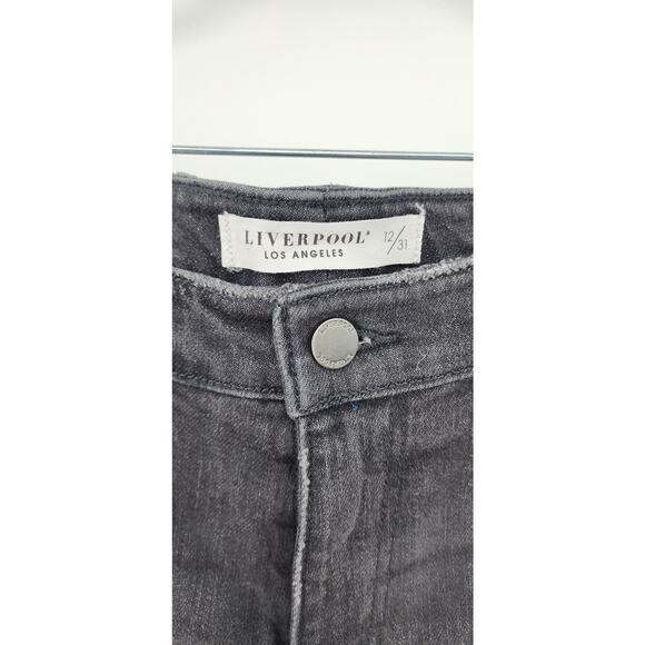 New NWT Liverpool Kennedy Crop Straight Washed Black Jeans Size 12 31 - Picture 9 of 13